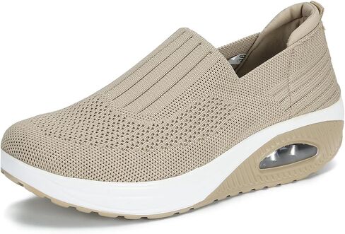 Touchmosees النساء أحذية رياضية ممرضة منصة أحذية رياضية وسادة هوائية العظام السكري المشي إسفين حذاء رياضة السيدات التنغيم الروك الأحذية in Kuwait