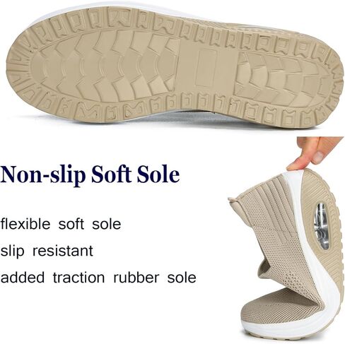 Touchmosees النساء أحذية رياضية ممرضة منصة أحذية رياضية وسادة هوائية العظام السكري المشي إسفين حذاء رياضة السيدات التنغيم الروك الأحذية in Kuwait