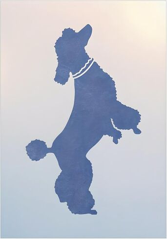 Poodle 1 Stencil - Dog Cat Feline Silhouette Dog Cat Animal Lover DIY Template Reusable Laser Cut Mylar Template for Painting Home Decor DIY Crafts - The Artful Stencil in Saudi Arabia