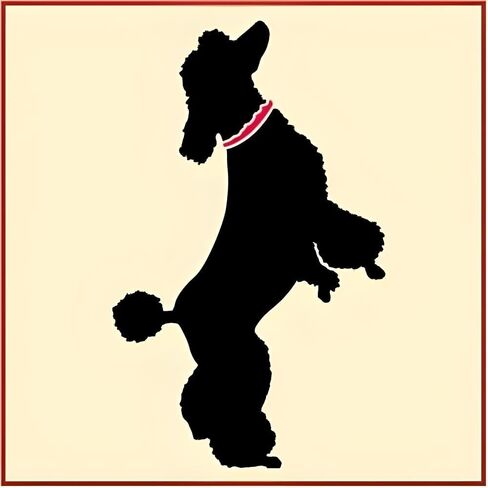 Poodle 1 Stencil - Dog Cat Feline Silhouette Dog Cat Animal Lover DIY Template Reusable Laser Cut Mylar Template for Painting Home Decor DIY Crafts - The Artful Stencil in Saudi Arabia