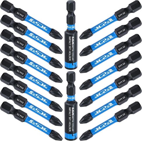 27PCS Phillips Bits #2 Impact 1inch Long Strong Magnetic Drill Bits Anti Slip 1/4 Inch Hex Shank S2 Alloy Steel Impact Ph2 Screwdriver Power Bits Set with Magnetic Bit Holder for Power Drill in Saudi Arabia