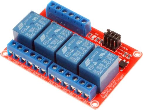 NOYITO 4 Channel Relay Module High Low Level Trigger with Optocoupler Isolation Load DC 30V AC 250V 10A for PLC Automation Equipment Control Industrial Control (4-Channel 5V) in Saudi Arabia