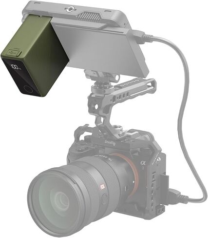 بطارية بديلة SmallRig NP-F970 10500 مللي أمبير في الساعة لجهاز Sony NP-F970 F750 F550، PD 36W USB-C 3.5H شحن سريع، بطارية كاميرا مع شاشة OLED للكاميرا، الشاشة، ضوء فيديو LED، كاميرا فيديو، أخضر - 4577 in Kuwait