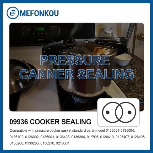 09936 حلقة إغلاق طنجرة الضغط ومقابس الضغط الزائد لمختلف أجزاء بريستو سعة 6 كوارت 09904، 50295 (2/حزمة) in Kuwait