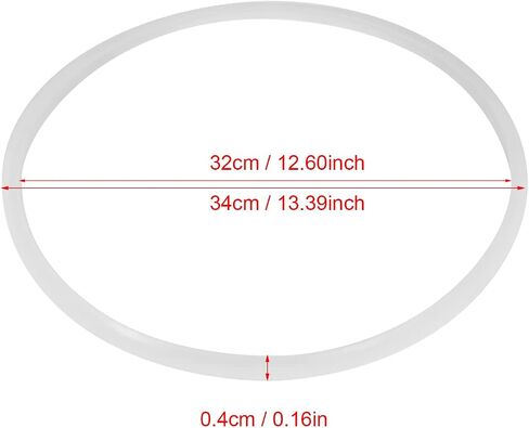 Fdit Replacement Clear Silicone Gasket Sealing Ring for Home Pressure Cooker Kitchen Tool(Diameter 12.60inch) in Saudi Arabia