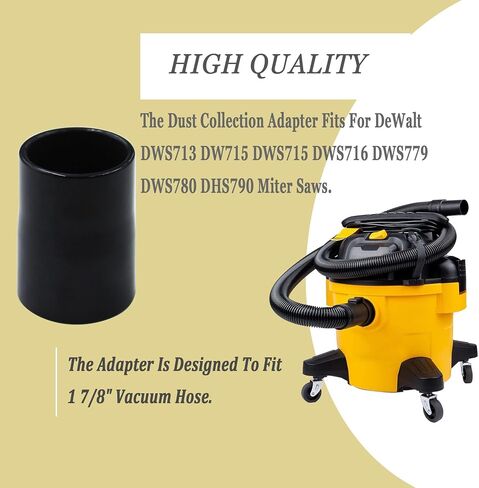 Follde Miter Saw Vacuum Adapter for DeWalt, Dust Collection Adapter Compatible with DEWALT DWS715, DWS716, DWS779, DWS780 Miter Saws Dust Port (Miter Saw Vacuum Adapter * 2 Pcs) in Saudi Arabia