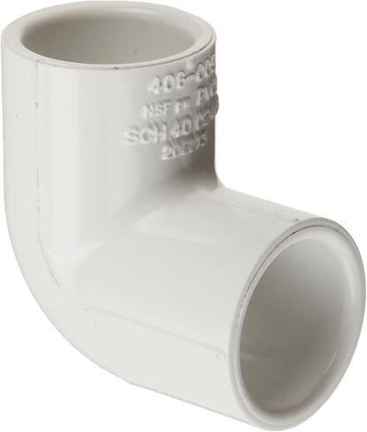 Spears 406 Series PVC Pipe Fitting, 90 Degree Elbow, Schedule 40, White, 3/4" Socket in Saudi Arabia