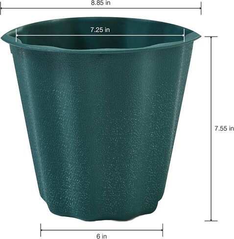FloraCraft Plastic Design Container 7.55 Inch x 8.85 Inch Green in Saudi Arabia