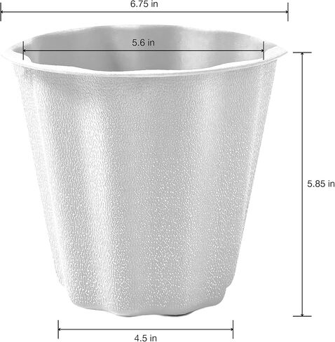 FloraCraft Plastic Design Container 7.55 Inch x 8.85 Inch Green in Saudi Arabia