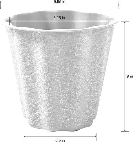 FloraCraft Plastic Design Container 7.55 Inch x 8.85 Inch Green in Saudi Arabia