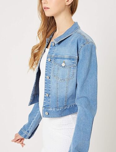 سترة نسائية كاجوال كلاسيكية بأكمام طويلة من قماش الدنيم in Kuwait