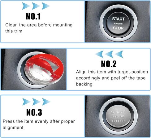 X AUTOHAUX Engine Start Stop Button Cover One Click Push Start Button Trim Sticker for Jaguar XE for Range Rover 2013-2021 Aluminum Alloy Blue in Kuwait