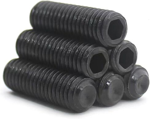 M4-0.7 × 3 مم مجموعة مقابس سداسية سوداء، نقطة كوب مقطوعة الرأس، مسمار مسطح، محرك سداسي داخلي، سبائك فولاذ، فولاذ كربوني درجة 12.9، لمقبض باب رف المناشف، خيط خارجي، حزمة من 100 in Kuwait