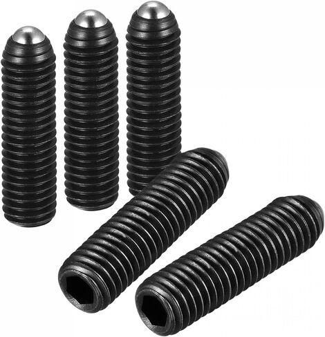 uxcell Ball Point Set Screws, 10pcs M8 x 30mm High Carbon Steel Metric Spring Hex Socket Grub Screw in Saudi Arabia