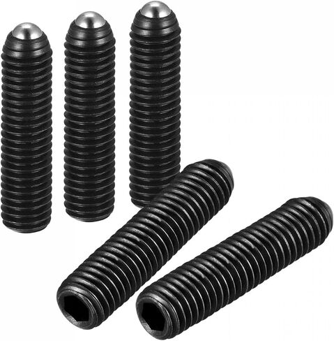 uxcell Ball Point Set Screws, 10pcs M8 x 30mm High Carbon Steel Metric Spring Hex Socket Grub Screw in Saudi Arabia
