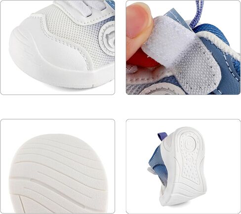 Baby Sneakers Toddler First Crawling Shoes Non Slip Soft PU Leather Prewalkers Rubber Sole for Boys Girls in Saudi Arabia