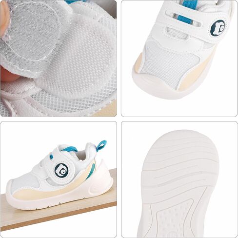 Baby Sneakers Toddler First Crawling Shoes Non Slip Soft PU Leather Prewalkers Rubber Sole for Boys Girls in Saudi Arabia