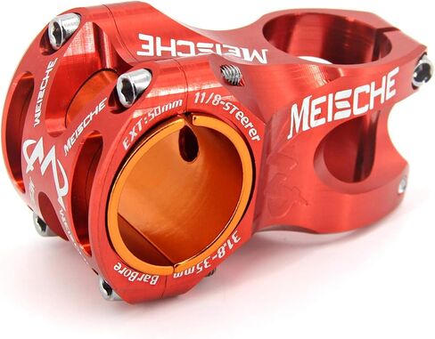 MEISCHE Upgraded MTB Stem, 50mm Enduro Bicycle Stem for 31.8 or 35mm Bar Clamp,CNC 3D Forged AL Handlebar Stem Riser for Mountain Bike in Saudi Arabia