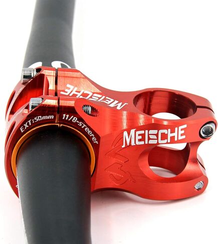 MEISCHE Upgraded MTB Stem, 50mm Enduro Bicycle Stem for 31.8 or 35mm Bar Clamp,CNC 3D Forged AL Handlebar Stem Riser for Mountain Bike in Saudi Arabia
