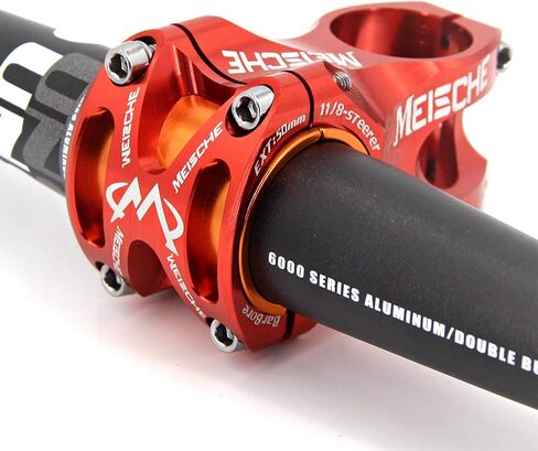 MEISCHE Upgraded MTB Stem, 50mm Enduro Bicycle Stem for 31.8 or 35mm Bar Clamp,CNC 3D Forged AL Handlebar Stem Riser for Mountain Bike in Saudi Arabia