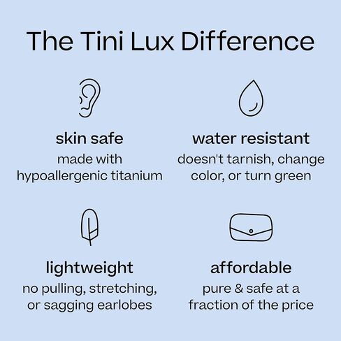 Tini Lux | Hypoallergenic Earrings | Titanium Priya Heart Studs | Gold | Titanium Stud Earrings for Women | Earrings Studs, Sensitive Ears, Trendy Womens Earring Set in Saudi Arabia