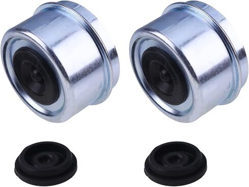 aivwumot 2pcs 2.44 "مقطورة المحور غطاء الغبار كأس غطاء الشحوم المحور مع 2 سدادات مطاطية إضافية مقطورة المحور محور العجلة وتحمل غطاء الغبار ل5200 إلى 6000 جنيه المحاور دكستر in Saudi Arabia