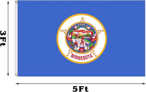 Minnesota State Flag 3x5 Ft Flag Suitable For Indoor And Outdoor Decorate With 2 Brass Grommets in Saudi Arabia