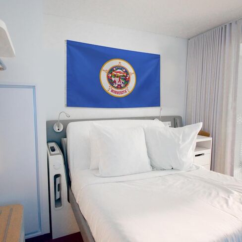 Minnesota State Flag 3x5 Ft Flag Suitable For Indoor And Outdoor Decorate With 2 Brass Grommets in Saudi Arabia