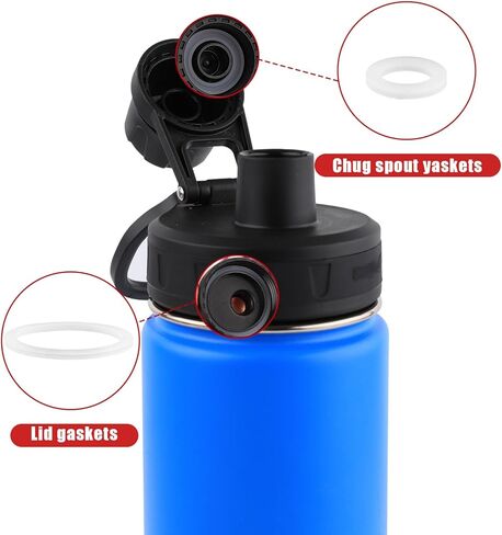 6pcs Stainless Steel Water Bottle Gasket Replacement for DRINCO 14/18/22/32/40/64oz, Silicone Spout Lid Sealing Rings & Water Bottle Spout Lid Gaskets for DRINCO Chug Lids in Kuwait