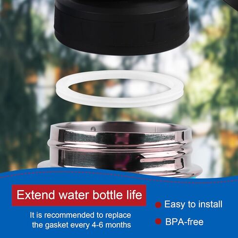 6pcs Stainless Steel Water Bottle Gasket Replacement for DRINCO 14/18/22/32/40/64oz, Silicone Spout Lid Sealing Rings & Water Bottle Spout Lid Gaskets for DRINCO Chug Lids in Kuwait