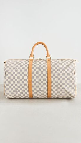Louis Vuitton Women's Pre-Loved Louis Vuitton Keepall 50 Duffle, Damier Azur, White, One Size in Kuwait