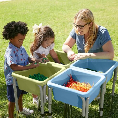 ECR4Kids Square Bin with Lid, Storage Containers, Hunter Green, 4-Pack in Saudi Arabia