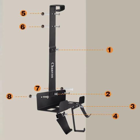 Chanvoo Metal PS5 Wall Mount, Behind TV Wall Holder Bracket Kit Compatible with Playstation 5 Disc & Digital Edition Console - Not for PS5 Slim (Black) in Saudi Arabia