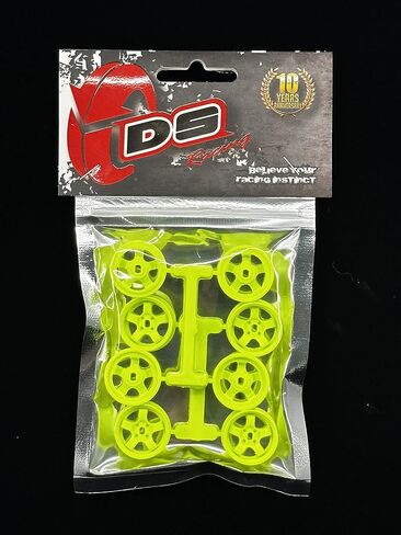 DS Racing 8-Piece Wheel Rims Set FLU Lime for Kyosho Mini-Z AWD MA020 MA030 RC 1/24 1/28 Mini-Q DRZ GLD 20mm Diameter (All Narrow) in Saudi Arabia