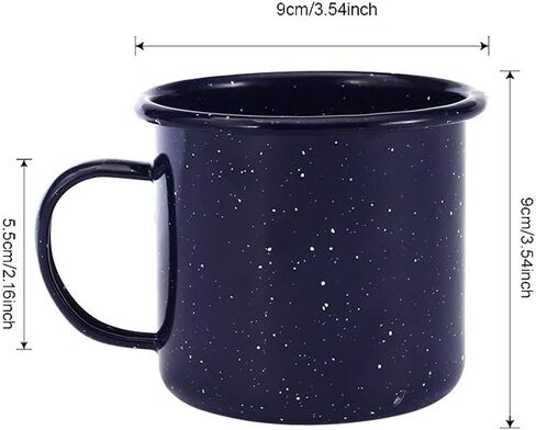 Pack of 2 Outdoor Camping Mugs-Coffee Mug 15 Oz-Enamel Travel Mug Cup,Tea Camp Enamel Cup Set for Drinks Home Office Use/Fishing/Picnics,Outdoor Mountaineering Enthusiasts (Dark Blue, 2) in Saudi Arabia