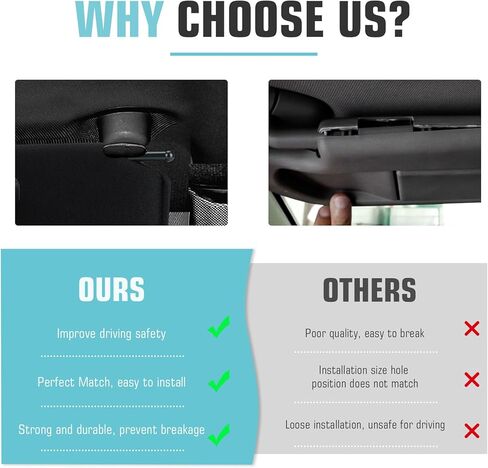 Left Driver & Right Passenger Side Sun Visor SunVisor with Light for 1997-2004 Chevrolet C5 Corvette 10442033 10442034 (Black) in Kuwait