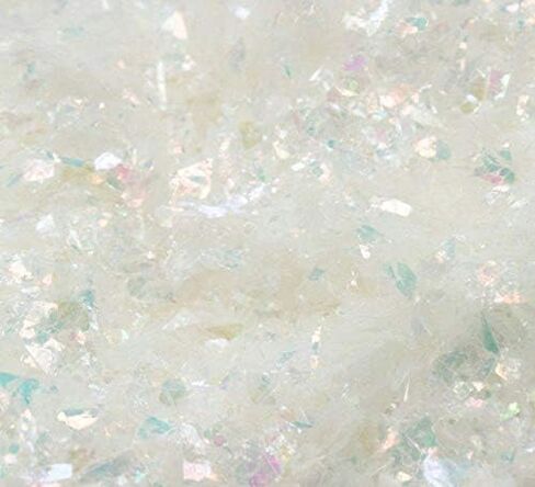 Snow White Flitter Flakes Iridescent Ice Glitter Flakes for Nail Art - Lightweight Holographic Polyester - 311-4328 - 1/2 oz (14 Grams) in Saudi Arabia