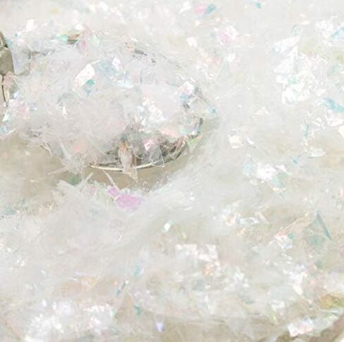 Snow White Flitter Flakes Iridescent Ice Glitter Flakes for Nail Art - Lightweight Holographic Polyester - 311-4328 - 1/2 oz (14 Grams) in Saudi Arabia