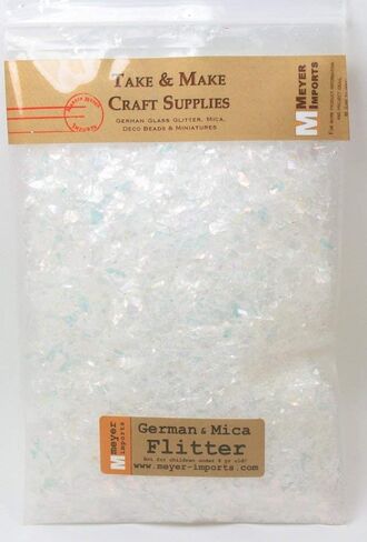 Snow White Flitter Flakes Iridescent Ice Glitter Flakes for Nail Art - Lightweight Holographic Polyester - 311-4328 - 1/2 oz (14 Grams) in Saudi Arabia