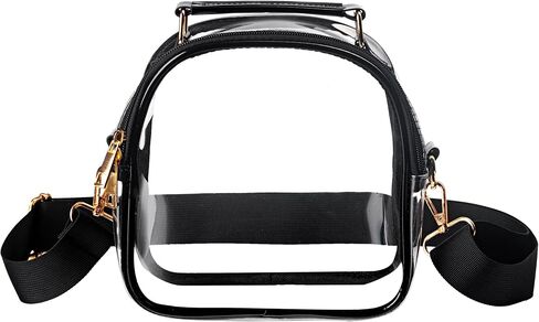 Clear Bag Stadium Approved Gold Clutch Purse Clear Tote Bag Women Crossbody Messenger Bag for Concerts Sport Events Festivals in Saudi Arabia