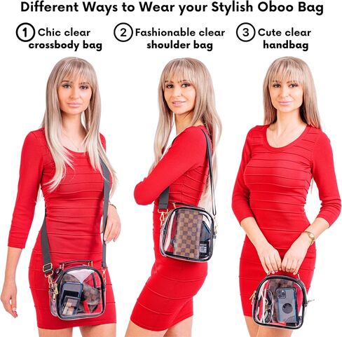 Clear Bag Stadium Approved Gold Clutch Purse Clear Tote Bag Women Crossbody Messenger Bag for Concerts Sport Events Festivals in Saudi Arabia