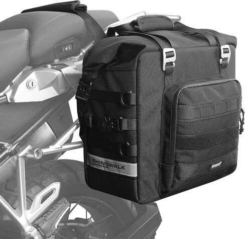 Rhinowalk Motorcycle Saddlebags, Waterproof Saddlebags, Quick Release 25L Motorcycle Single Side Hanging Bag Motorcycle Accessories in Saudi Arabia