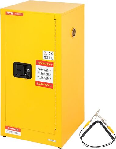VEVOR Safety Cabinet 1, 18 x 18 x 35.4 inch, Yellow in Saudi Arabia