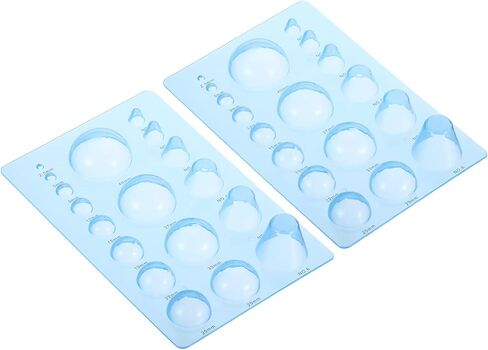 PATIKIL Quilling Mold 8x5 Inch, 2 Pack Half Ball Domes 3-Row Mold Crimper Tool for 3D Flower Pot Crafts, Blue in Saudi Arabia