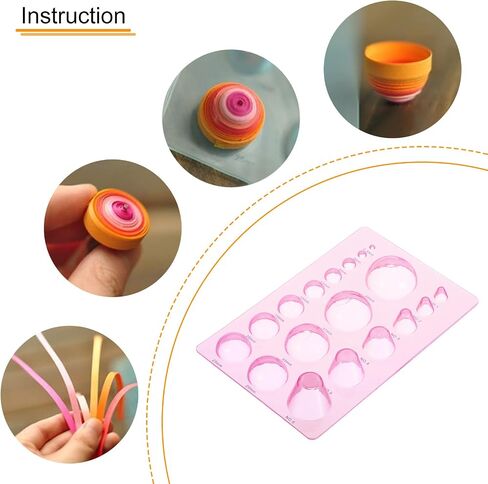 PATIKIL Quilling Mold 8x5 Inch, 2 Pack Half Ball Domes 3-Row Mold Crimper Tool for 3D Flower Pot Crafts, Blue in Saudi Arabia