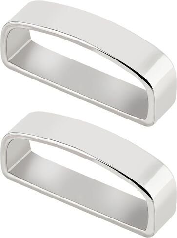 FREEBLOSS 2Pcs Belt Loop Keeper Stainless Steel Belt Keeper Mirror Surface Belt Loops for Pants Men's Belt Buckle Accessories in Saudi Arabia