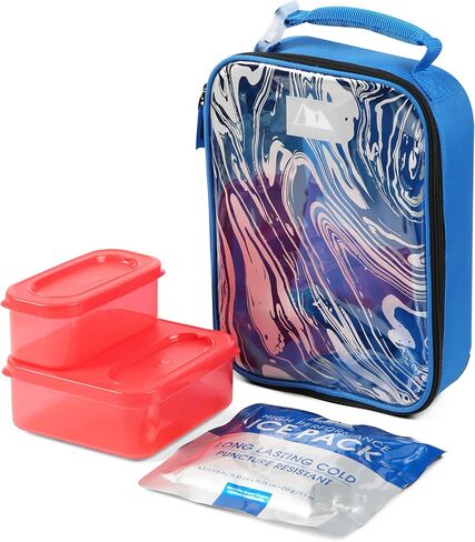 Arctic Zone Expandable Urban Lunch Pack with 210g Ice Pack and 4 Piece Kids Sandwich Set - Rose Camo in Saudi Arabia