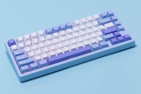 KEEBMONKEY WOBKEY Rainy 75 CNC الألومنيوم HMX/JWK/Cocoa Switches لوحة مفاتيح ميكانيكية ثلاثية الوضع مع صوتيات فائقة، RGB/FR4/Silver SUS304/7000mAh/Cocoa Switch (Pro - أسود) in Kuwait