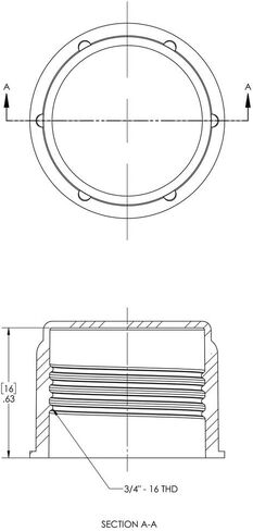 Caplugs ZTC8RQ2 Plastic Threaded Plastic Cap for Flared JIC Fittings. to fit Thread Size 3/4-16" CD-TC-8-R, PE-LD, to Fit Thread Size 3/4-16", Red (Pack of 90) in Saudi Arabia