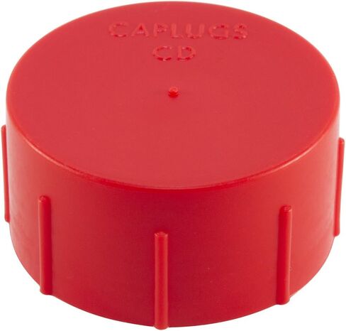 Caplugs ZTC8RQ2 Plastic Threaded Plastic Cap for Flared JIC Fittings. to fit Thread Size 3/4-16" CD-TC-8-R, PE-LD, to Fit Thread Size 3/4-16", Red (Pack of 90) in Saudi Arabia